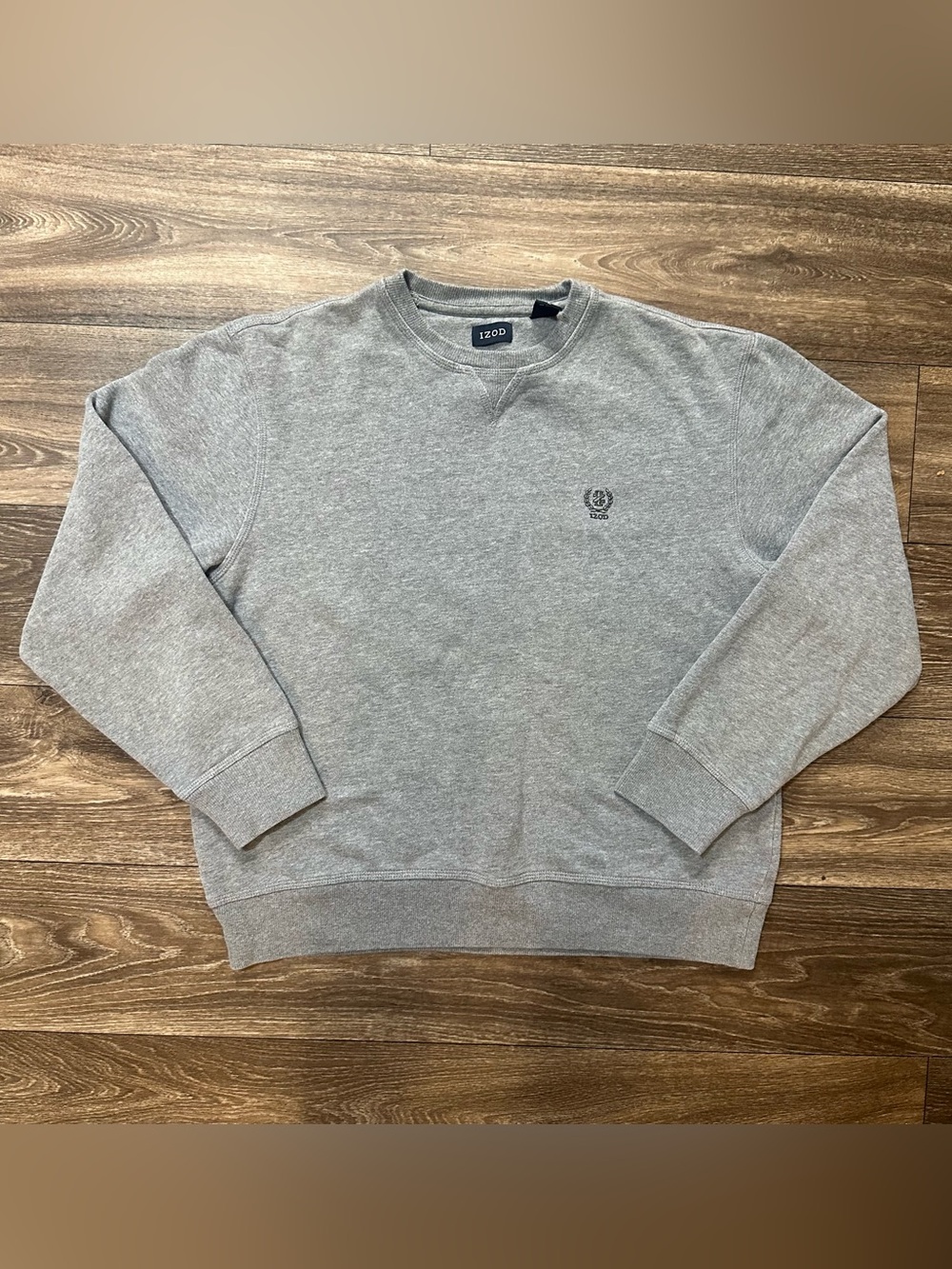 Gray Izod crewneck sweatshirt cotton blend 90s/2000s Y2K Sz M